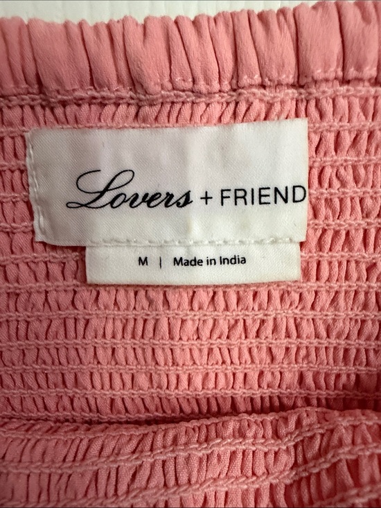 Lovers + Friends Tops - Lovers + Friends Pink Smocked Off-Shoulder Crop Top
